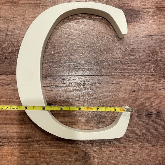 Vintage Heavy Weight Pottery Barn Wooden Wall Letter "C" - Picture 2 of 4